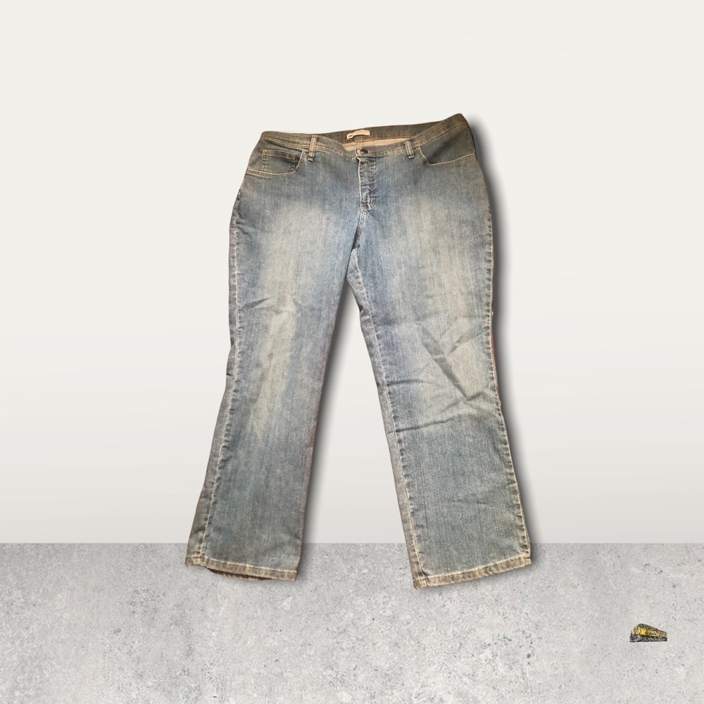 Lee Classic Fit Women's Size 20W Blue Denim Straight Jeans